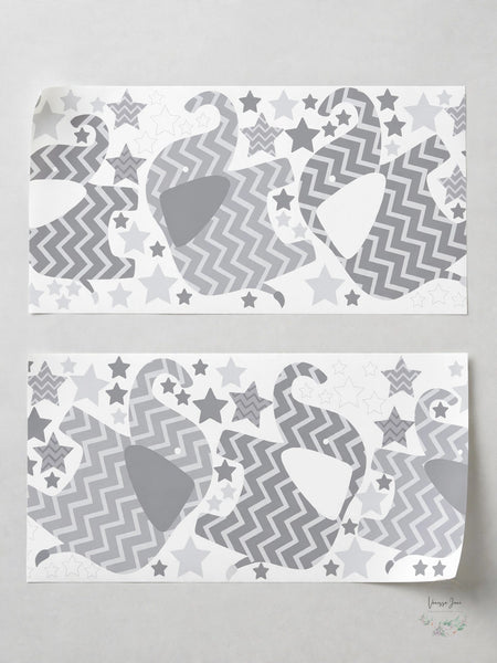 WallPops Elephants Wall Art Kit - stock photo