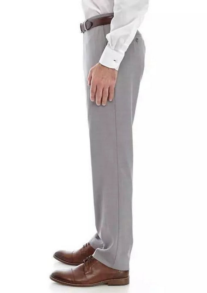 Michael Kors Solid Dress Pants, Light Gray, Size 37x44