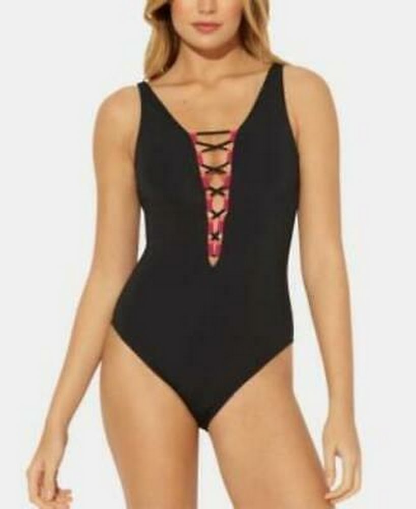 Bleu Rod Beattie James Bonded Black and Rouge One Piece, Size 4