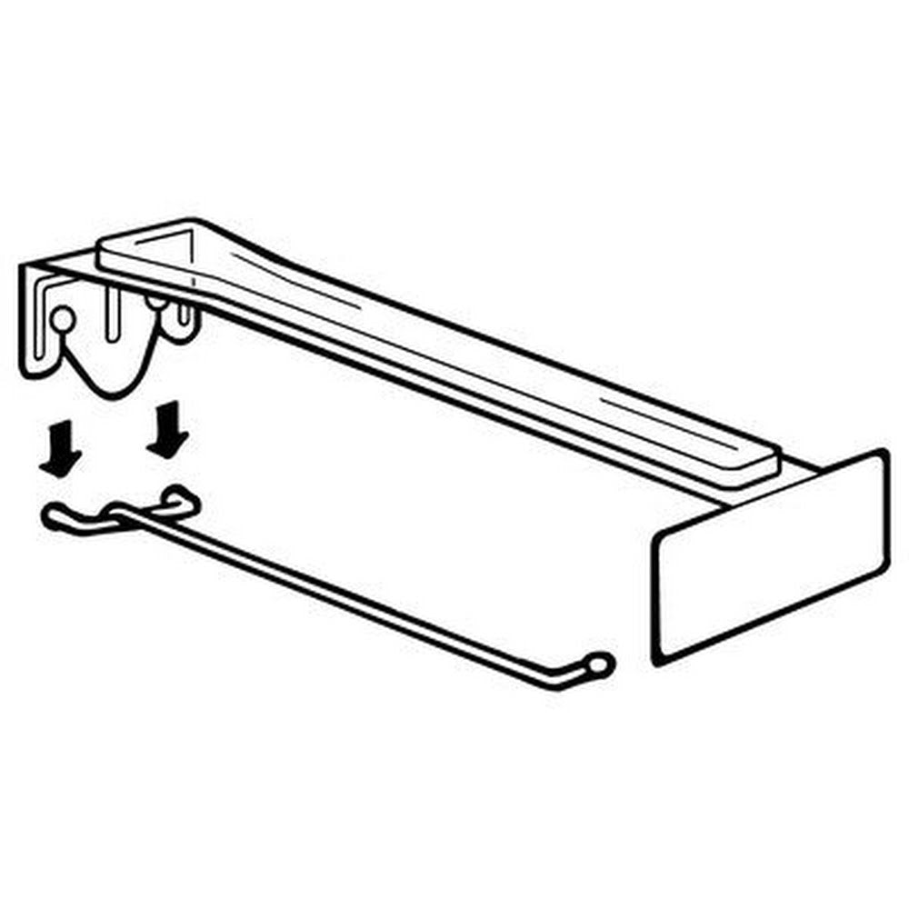 FFR Merchandising Hook Hiker Label Holder, Adhesive Label, 6-7 L, 50/Pack