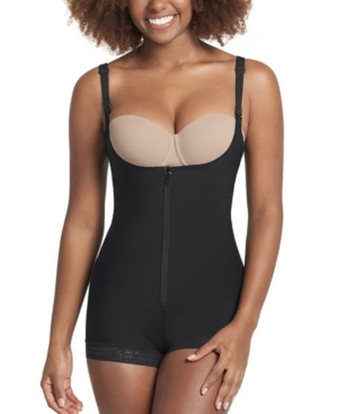 Leonisa Womens PowerSlim Open Bust Boyshort Body Shaper