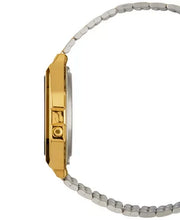 CASIO Mens Digital Vintage Gold-Tone Stainless Steel Bracelet Watch 39x39mm A15