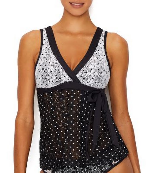 Anne Cole Signature Womens in Dot Tankini, Size Medium