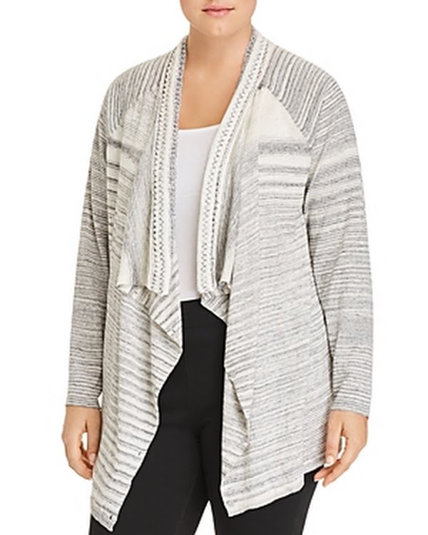 NIC+ZOE Plus Time Change Open-Front Cardigan, Size 2X