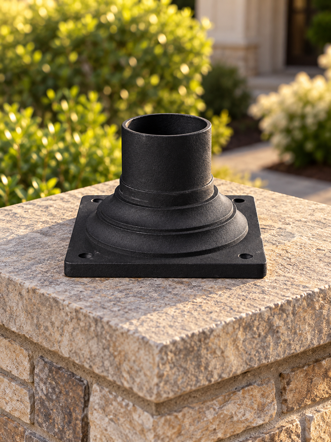 Z-Lite Black Outdoor Pier Mount Base 6 x 6 x 4 Inches