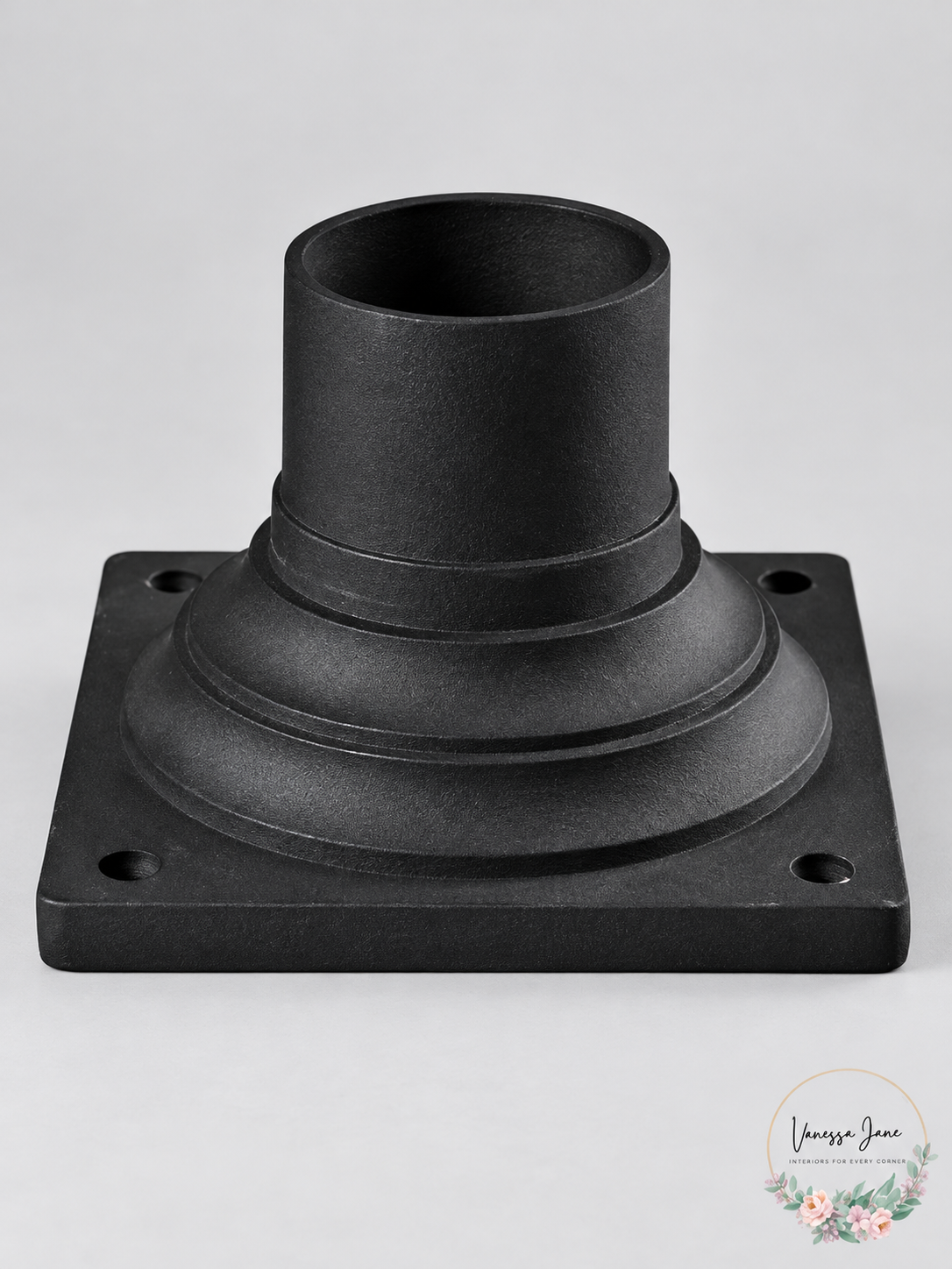 Z-Lite Black Outdoor Pier Mount Base 6 x 6 x 4 Inches
