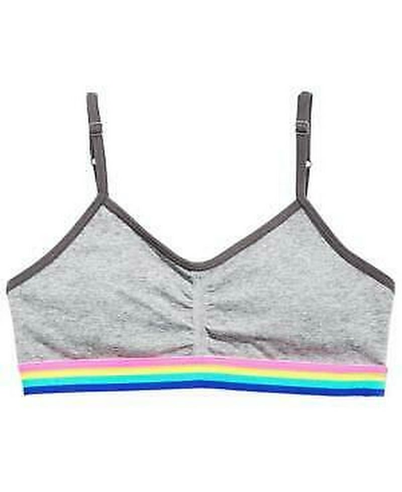 Maidenform Girls Rainbow-Band Ruched Crop Bra-Small