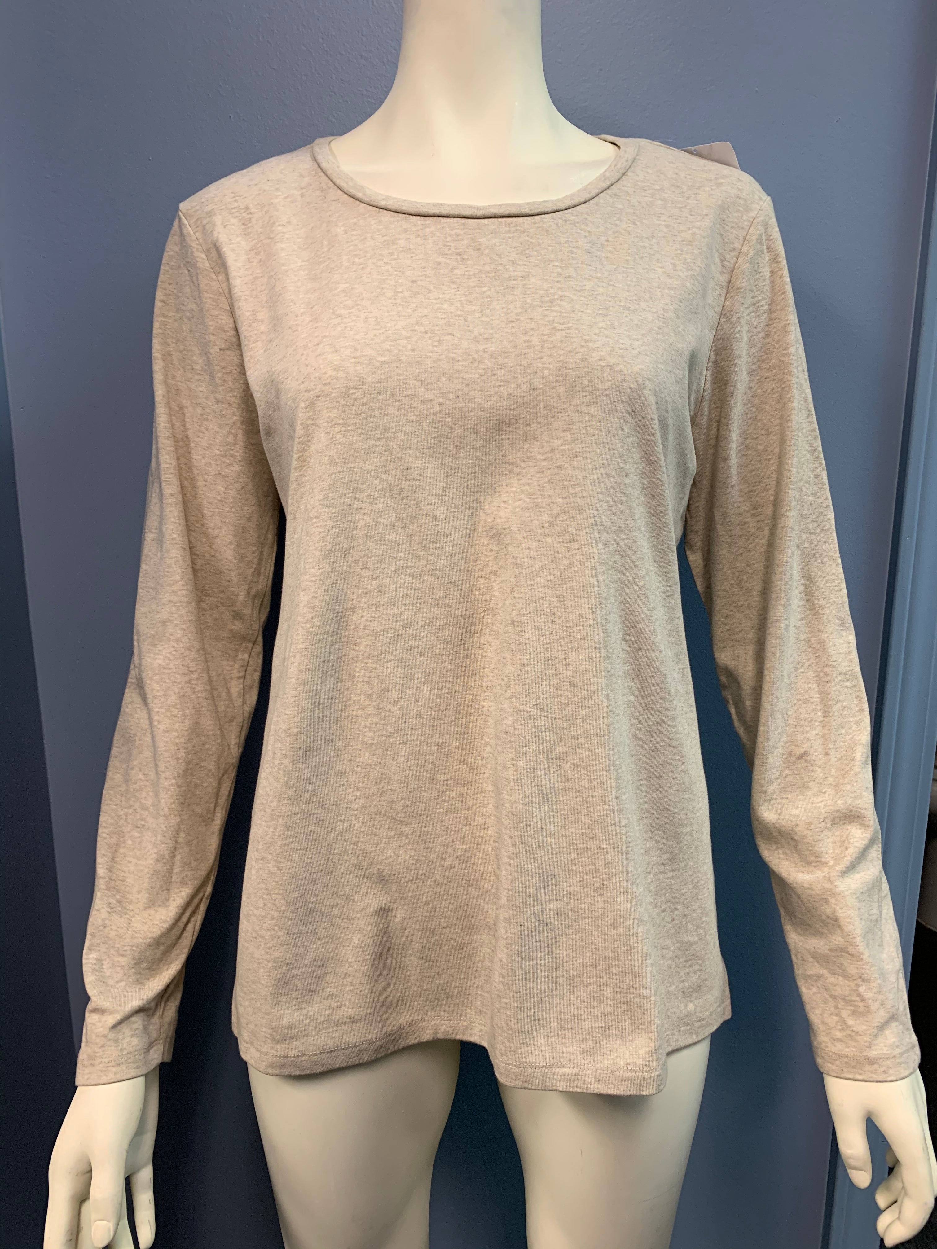 Style & Co Women's Long-Sleeve Crew-Neck T-Shirt, Size Large