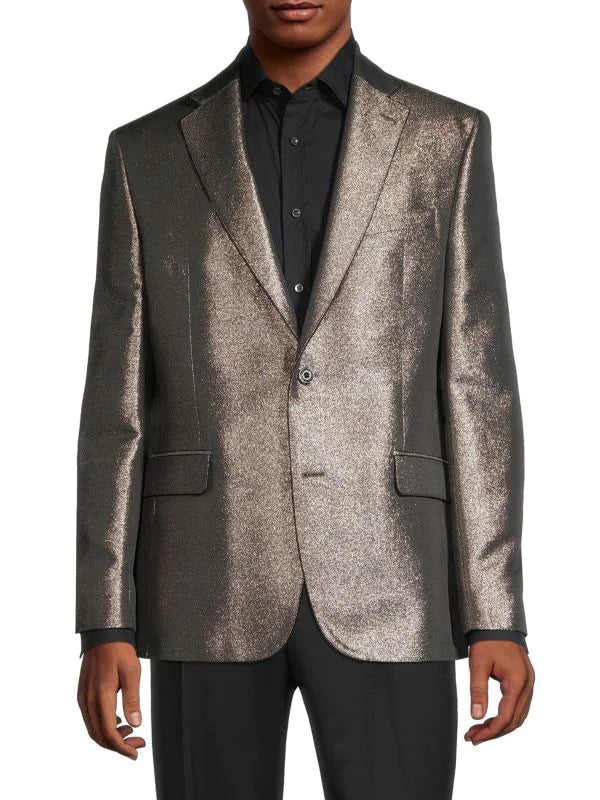 Tallia Men’s Regular-Fit Metallic Sportcoat – Gold – Size 38 S