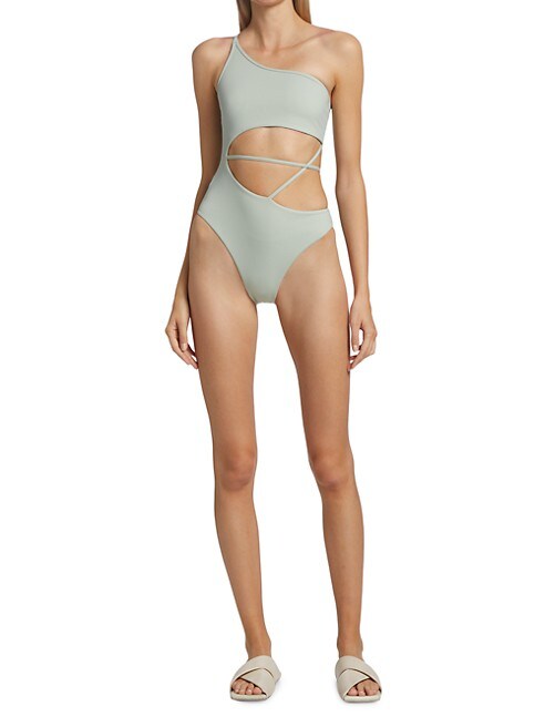 Jonathan Simkhai Stormi Strappy One-Piece Swimsuit, Size XS