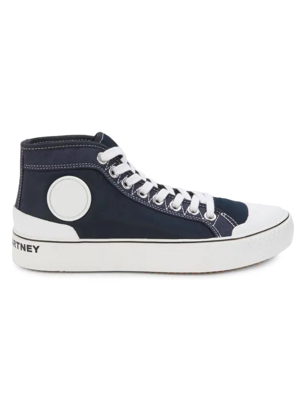 Stella McCartney Women’s Logo High-Top Sneakers – Dark Blue – Size 38 (8)