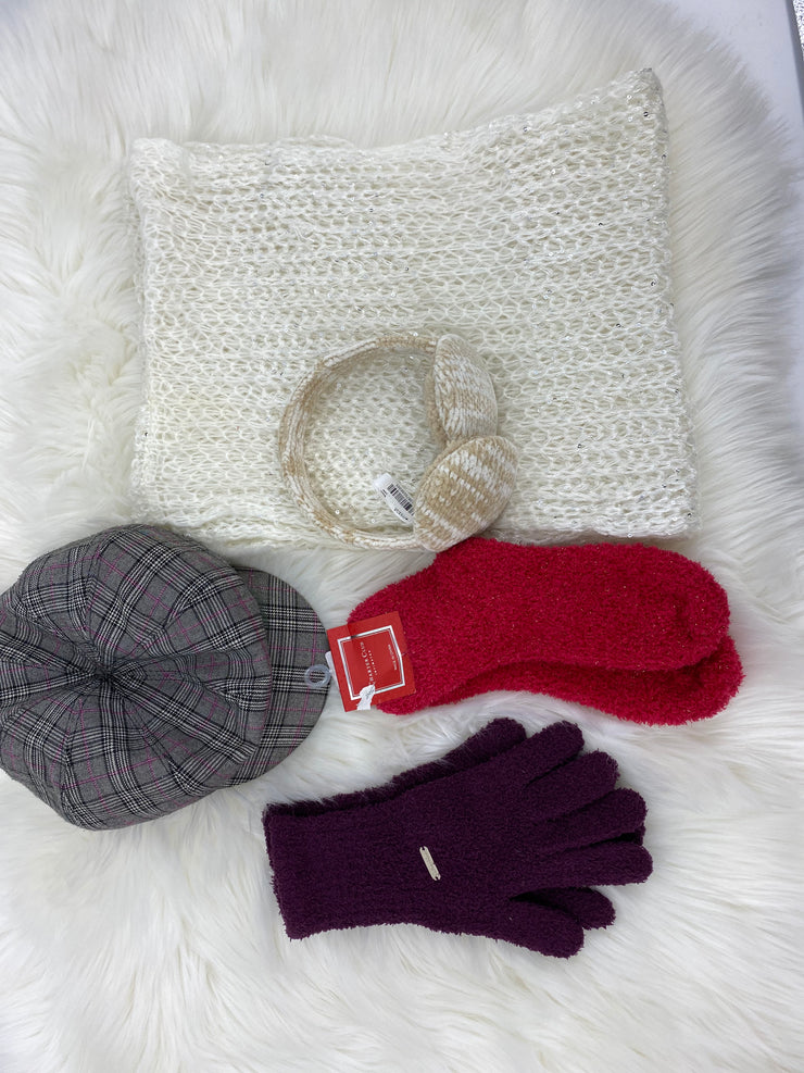 Lot of Winter Accessories ,hat, scarf, gloves, socks and earmuffs