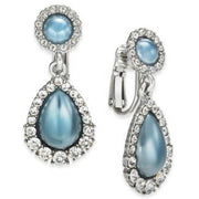Charter Club Crystal and Imitation Pearl Clip-on Drop Earrings, Various Colors