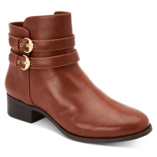 Charter Club Jaimee Booties, 8M/Cognac