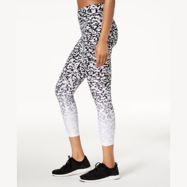 Calvin Klein Performance Ombre Lynx-Print High-Rise Cropped Leggings, Size XS