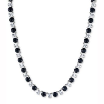 Carolee Silver-Tone Stone and Crystal All-Around Collar Necklace