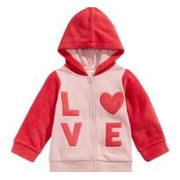 First Impressions Baby Girls Love Minky Hoodie, Choose Sz/Color
