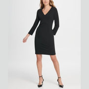 DKNY Long Sleeve Empire Waist Sheath Dress, Choose Sz/Color