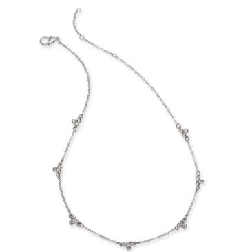 Charter Club Silver-Tone Crystal Cluster Statement Necklace