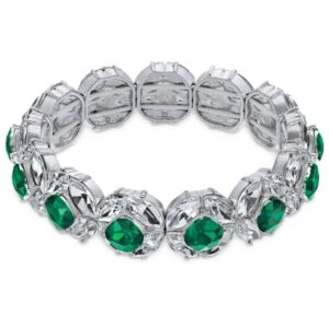 Charter Club Crystal and Stone Stretch Bracelet