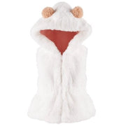 First Impressions Baby Girls Hooded Faux Fur Animal Ear Vest, Size12 Months