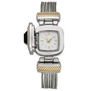 Charter Club Womens Flip Cover Two-Tone Bracelet Watch 25mm