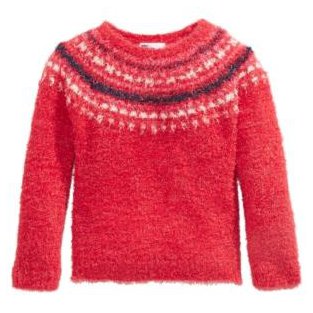 Epic Threads Girls Fuzzy Fair Isle Sweater