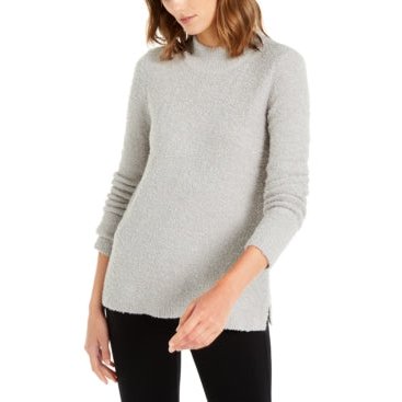 Alfani Mock-Neck Boucle Sweater, Size Medium