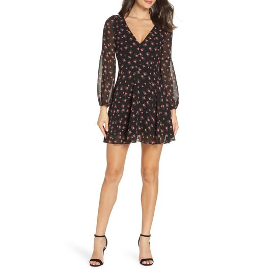 BB Dakota Womens Love in the Afternoon Floral V-Neck Cocktail Dress,Size 2
