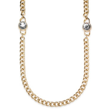 Charter Club Crystal and Large Link 36inches Strand Necklace