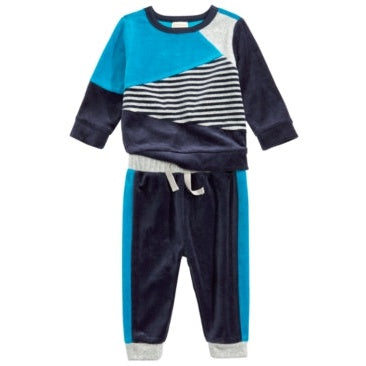 First Impressions Baby Boys 2-Pc. Colorblocked Sweatshirt, Size 24Months