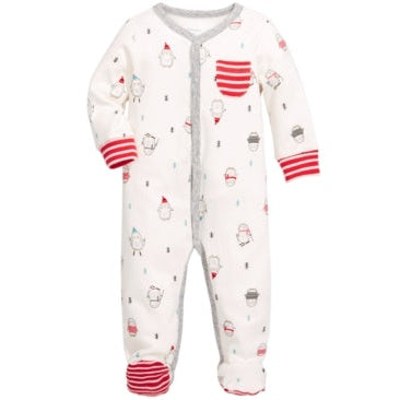 First Impressions Baby Boys Cotton Penguin Footed Coverall