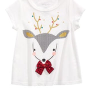 First Impressions Baby Girls Cotton Reindeer T-Shirt, Size 24Months