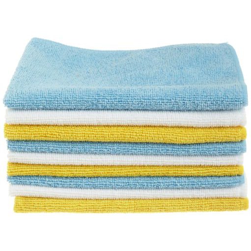 Amazon Basics Microfiber Cleaning Cloths, Non-Abrasive, Reusable and W - 36 Pack