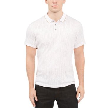 Alfani Mens Dot-Stripe Polo, Size XXL