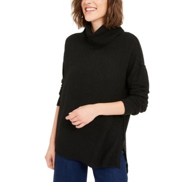 Bar III Womens Black Long Sleeve Turtle Neck Sweater,Size XS