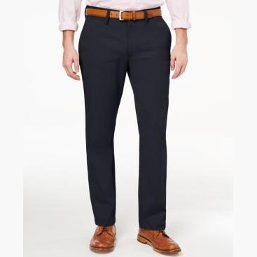 Club Room Mens Flat Front Button-Zip Fly Chino Pants