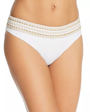 Peixoto Womens Zoni Bikini Bottom - White Gold - Size Medium
