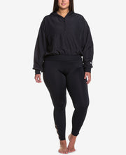 Soffe Womens Plus Size Curves Squad 1/4 Zip Cropped Hoodie