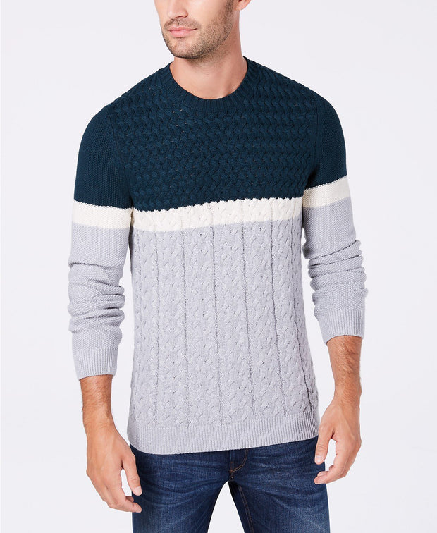 Tasso Elba Mens Orli Cable Knit Sweater, Size XL