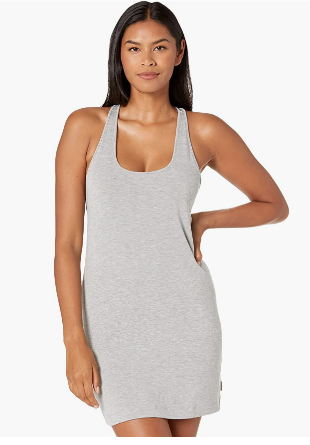 Calvin Klein Womens Pure Rib Sleeveless Nightshirt