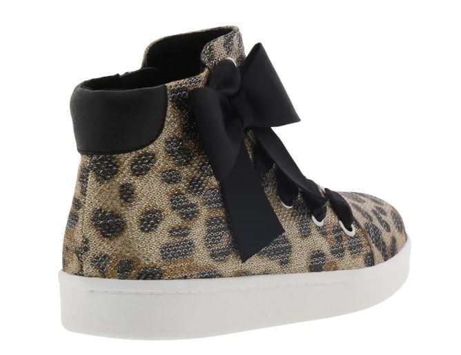 Kenneth Cole Reaction Children Shoes Cosmic Bow Fabric, Size 3Y/Leopard