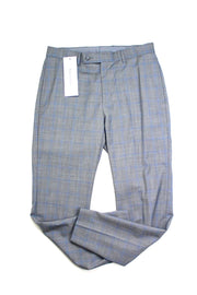 Calvin Klein Mens Slim-Fit Plaid Suit Separate Pant, Size 44WX30L/Grey