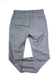 Calvin Klein Mens Slim-Fit Plaid Suit Separate Pants, Size 44WX30L/Grey