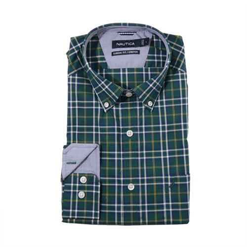 Nautica Mens Classic Fit Plaid Button up Shirt