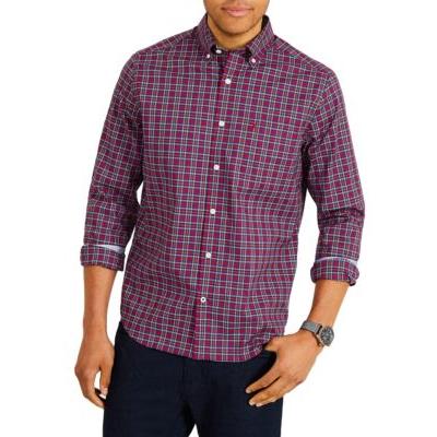 Nautica Mens Classic Fit Plaid Button up Shirt