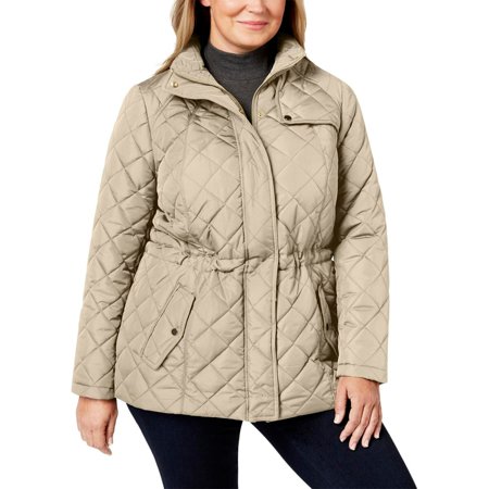 Charter Club | Quilted Zip-Front Jacket | Sedona Dust, Size OX
