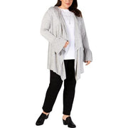 Style & Co-Plus Ruffled-Sleeve Open-Front Cardigan