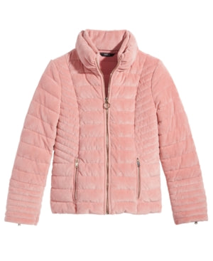 Guess Kids Velvet Stretch Down Jacket, Size Small/8
