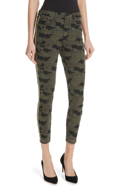 L'AGENCE Margot High Rise Camo Skinny Jeans, Camo Stone, 28